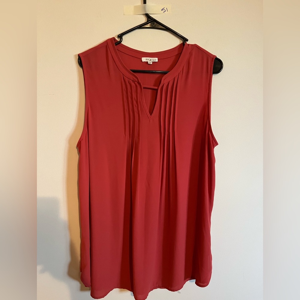 Pleasure brick sleeveless top